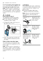 Предварительный просмотр 16 страницы Siemens WU14UTG0 User Manual And Installation Instructions