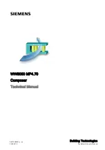 Предварительный просмотр 1 страницы Siemens WW8000 MP4.70 Technical Manual