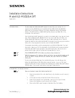 Preview for 1 page of Siemens XLS-MSE3-ADPT Installation Instructions Manual