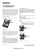 Siemens XMS-SP Installation Instructions предпросмотр