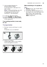 Preview for 37 page of Siemens XQG62-WS10K1601W Instruction Manual And Installation Instructions