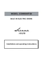 Sienna ESM8060TSX Installation And Operating Instructions Manual preview