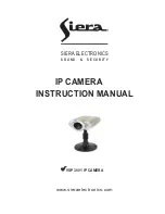 Preview for 1 page of Siera IP Camera VSP 3001 Instruction Manual