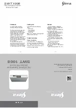 Preview for 1 page of Siera SWT1008 User Manual