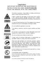 Preview for 2 page of Sierra Flame Lynwood W76 Installation And Operation Instructions Manual