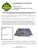 Preview for 1 page of SIERRA OFFROAD TJ Sun Top Installation Manuallines