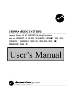 Preview for 1 page of SIERRA VIDEO SYSTEMS 1608 HD User Manual