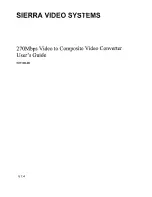 SIERRA VIDEO SYSTEMS 507108 DigiLinx User Manual preview