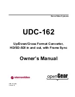 Sierra Video UDC-162 Owner'S Manual предпросмотр