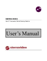 Preview for 1 page of Sierra Video Viper Component Series User Manual