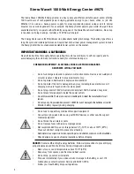 Preview for 2 page of Sierra wave Solar Link 1000 Operating Instructions Manual