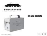 Sierra wave Solar Link 240 User Manual preview