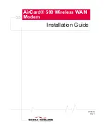 Preview for 1 page of Sierra Wireless AirCard 580 Install Manual