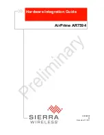 Preview for 1 page of Sierra Wireless AirPrime AR7594 Hardware Integration Manual