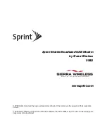 Предварительный просмотр 3 страницы Sierra Wireless Sprint 598U User Manual