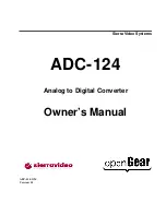 Sierra ADC-124 Owner'S Manual preview