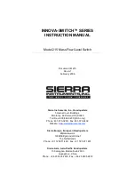 Предварительный просмотр 1 страницы Sierra INNOVA-SWITCH 215 Instruction Manual