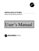 Preview for 1 page of Sierra Sequoia Family User Manual