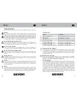 Предварительный просмотр 4 страницы Sievert DW 2000 Operating Instructions Manual