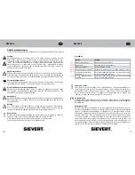 Предварительный просмотр 5 страницы Sievert DW 2000 Operating Instructions Manual