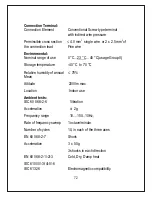 Preview for 72 page of Sifam Tinsley Theta 30P Operating Manual