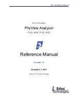 Preview for 1 page of Sifos Technologies PhyView PVA-3000 Reference Manual