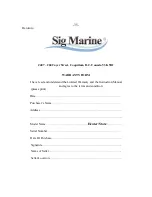 Предварительный просмотр 38 страницы Sig Marine 100 Instruction Manual