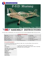 SIG Award Winning Model Designs P-51D Mustang Assembly Instructions preview