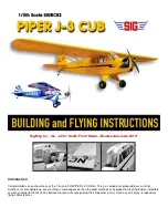 Предварительный просмотр 1 страницы SIG Piper J3 Cub Building And Flying Instructions