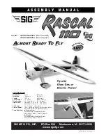 Предварительный просмотр 1 страницы SIG RASCAL 110 EG ARF Assembly Manual