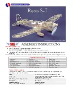 SIG Ryan S-T Operating, Assembly Instructions And Parts List предпросмотр