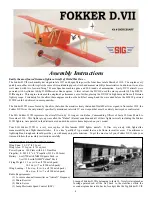 Preview for 2 page of SIG SIGRC95ARF Fokker D.VII Assembly Manual