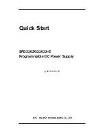 SIGLENT SPD3303X Quick Start Manual preview