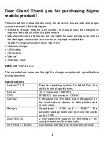 Sigma mobile X-style Tab A103 Manual preview