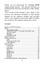 Preview for 2 page of Sigma mobile X-treme DT68 User Manual