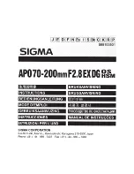 Sigma APO Instruction Manual preview