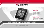 Sigma BC 1609 STS Manual preview