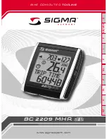 Sigma BC 2209 MHR Manual предпросмотр