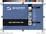 Sigma BIKE COMPUTER 400 Manual preview