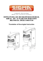 Sigma BMR 20 Instruction, Use And Maintenance Manual preview