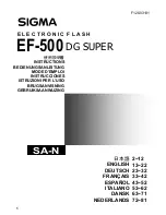 Sigma EF-500 Instructions Manual preview