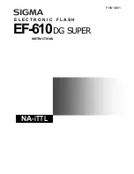 Sigma EF-610 - NA-ITTL Instructions Manual preview