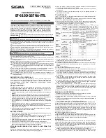 Preview for 1 page of Sigma EF-610 ST NA-ITTL Manual