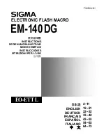 Предварительный просмотр 1 страницы Sigma EM-140 DG EO-ETTL Instructions Manual