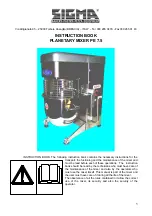 Предварительный просмотр 1 страницы Sigma PE 7.5 Instruction Book