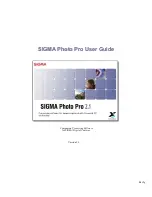 Preview for 1 page of Sigma Photo Pro 2.1 User Manual