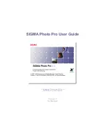 Preview for 1 page of Sigma PHOTO PRO - VERSION 3.3 Manual
