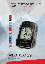 Sigma ROX 10.0 GPS Operating Instructions Manual preview