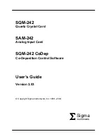 Preview for 1 page of Sigma SAM-242 User Manual