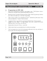 Предварительный просмотр 1 страницы Sigma STPS 3000 Operation Manual